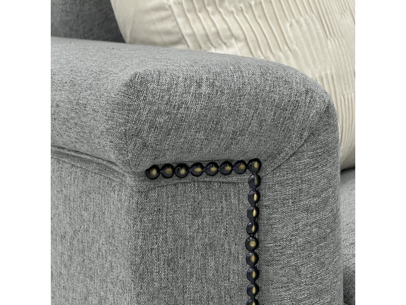  Canapé droit fixe 2 places gris clair en tissu polyester 172 x 73,5 x 81,5 cm, style nordique pour salon W3601S00005 - Conforama D