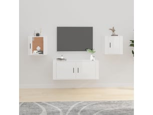Meuble tv coloris blanc  <strong></strong>  <strong></strong>
