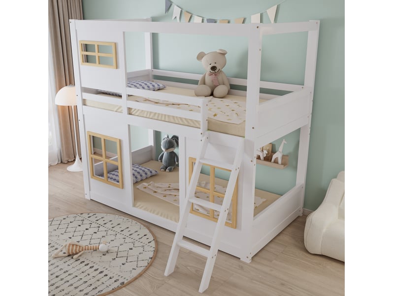 Lit mezzanine enfant 90x200 avec échelle evryae - Conforama B