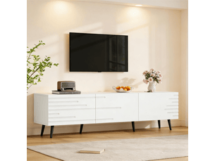 Meuble tv coloris blanc 180 cm <strong></strong> <strong>Fay Lum</strong>