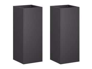 Jardinière - cache-pot de jardin 2 pcs noir 20 x 20 x 40 cm