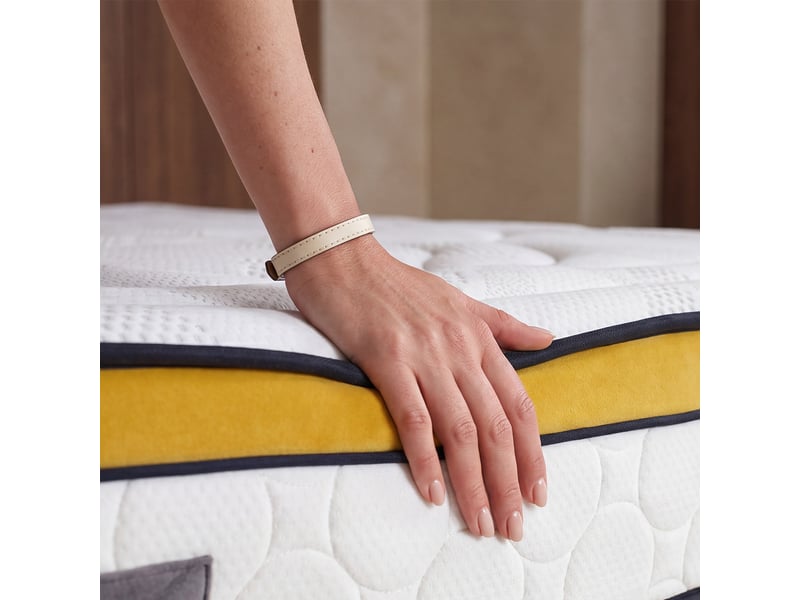  Matelas ressorts ensachés et mémoire de forme - 24 cm - aubertin 80x200 cm - blanc 3MA502.0820 - Conforama E