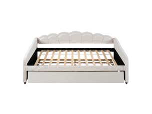 Lit banquette 90x200 cm <strong>ZOVIRA</strong>  <strong></strong> coloris beige