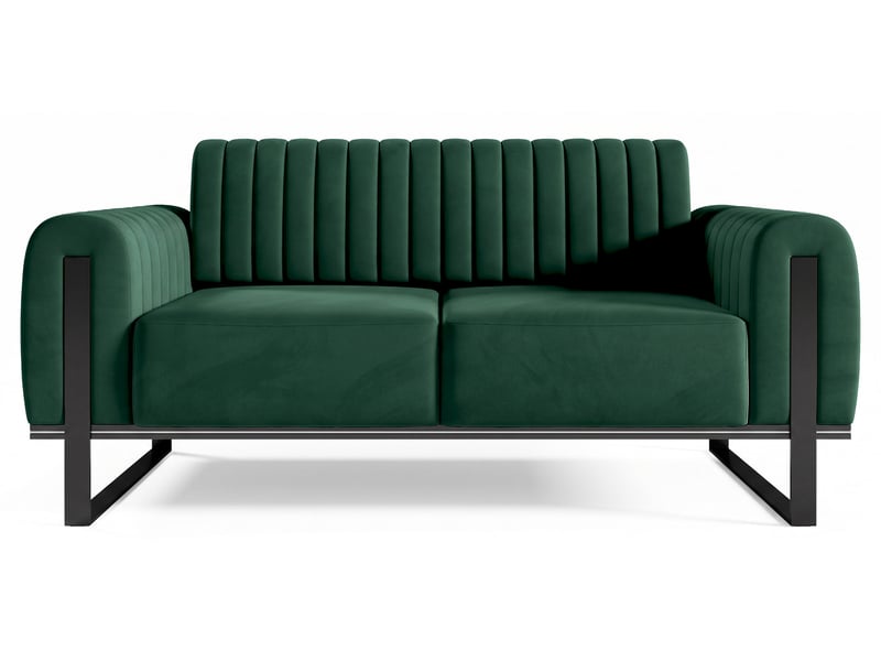  Selsey parissa - canapé - 164 cm - velours vert pieds noirs Parissa - Conforama D