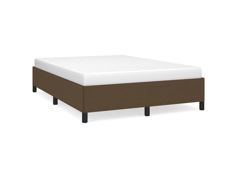 Lit double- lit adulte -  cadre de lit sans matelas marron foncé 140x200 cm tissu  - Conforama A