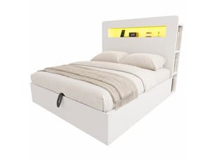 Lit simple 140x200 cm    coloris blanc