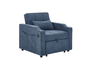 Fauteuil convertible  MODENVIE Tissu bleu