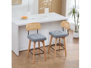tabouret de bar <strong>MODFU</strong> - gris hauteur d'assise 67.5 cm vendu Par paire