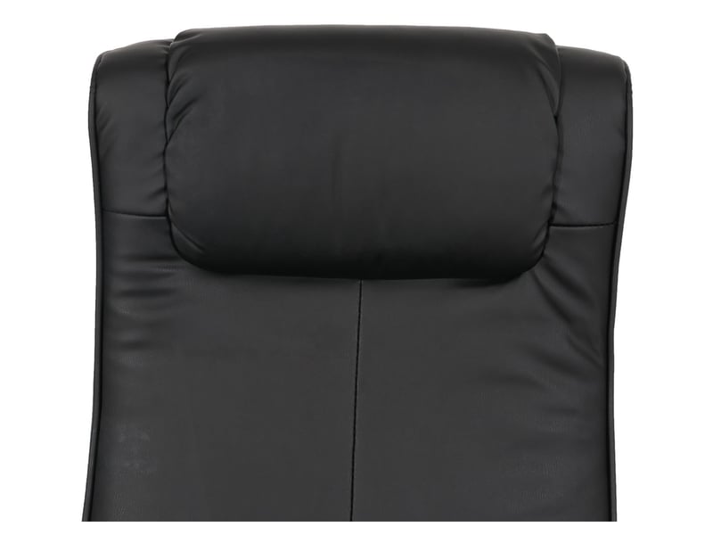  Fauteuil de relaxation n44, avec pouf, pivotant, simili-cuir - noir  - Conforama E