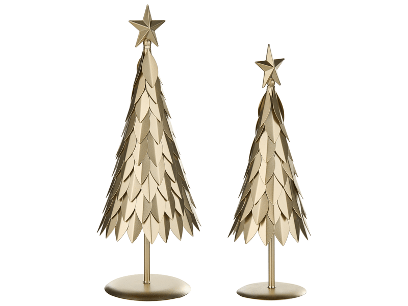  Lot de 2 figurines kemijoki 4148 cm arbre de noël doré  - Conforama A