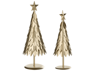 Lot de 2 figurines kemijoki 4148 cm arbre de noël doré
