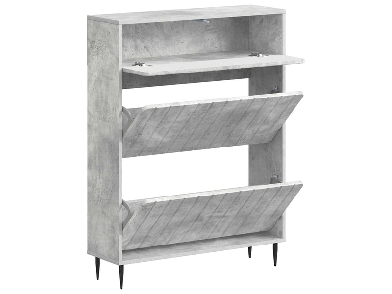  Meuble à chaussures, cabinet à chaussures zwolle 78x24x103 cm bois d'ingénierie shl3307  - Conforama C