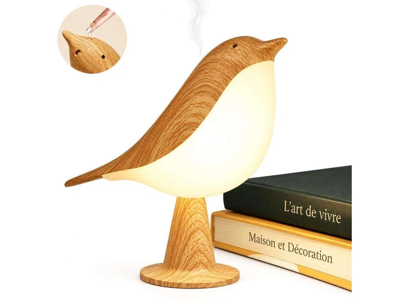  Lampe de chevet tactile sans fil rechargeable 1800mah oiseau – 3 teintes dimmable  - Conforama A