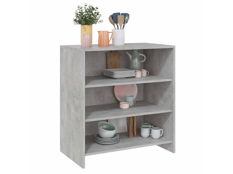  Buffet - bahut - meuble de rangement gris béton 70x40,5x75 cm bois d'ingénierie  - Conforama D