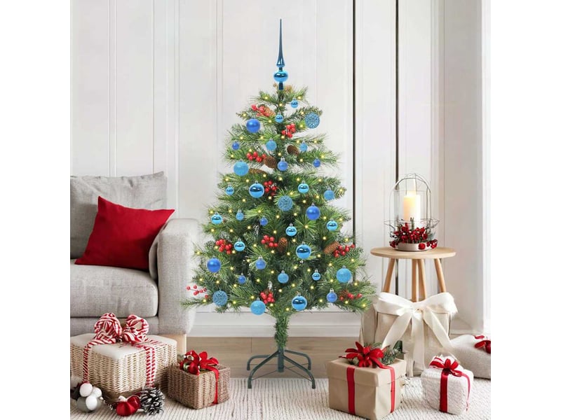  Sapin de noël - arbre de noël artificiel 150 led blanc chaud pvc et métal vert  - Conforama B