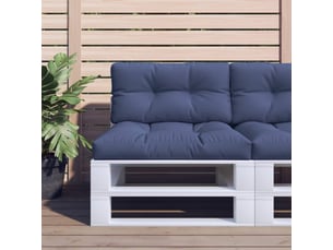 Coussin de palette, coussin de chaise, coussin de canapé bleu marine 120x40x12 cm tissu cf55309