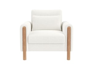 Fauteuil fixe TCQPZ  Tissu bouclette blanc vendu A l'unité