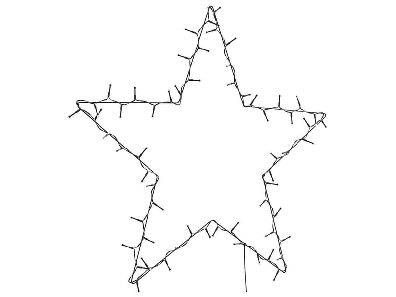  Lumières de noël silhouette d'étoile 80 led blanc chaud  - Conforama C