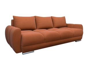 Canapé droit convertible   4 places Tissu vert
