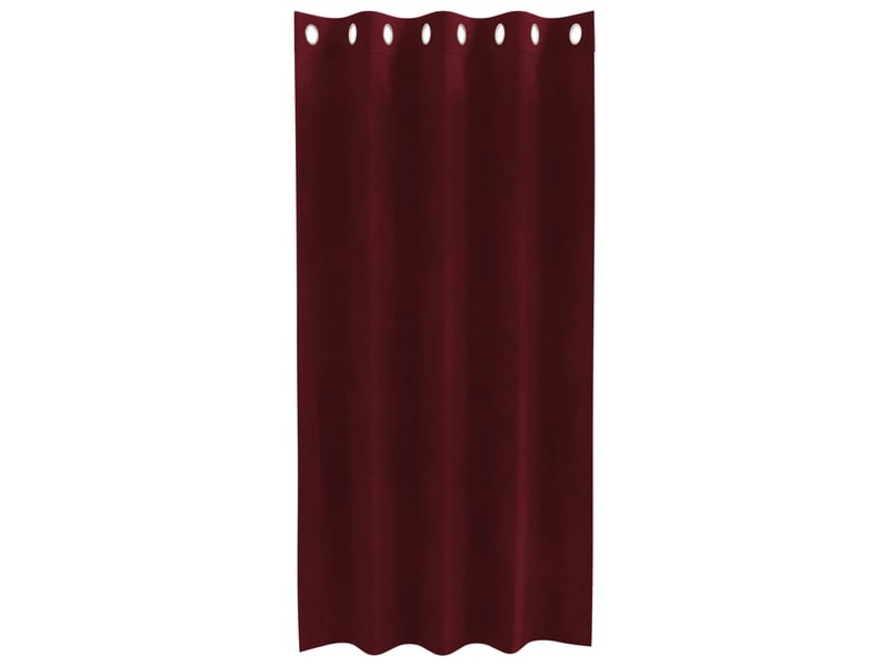 Lot de 2 rideaux, rideaux de fenêtre bordeaux 140 x 175 cm velours cf44005 - Conforama D