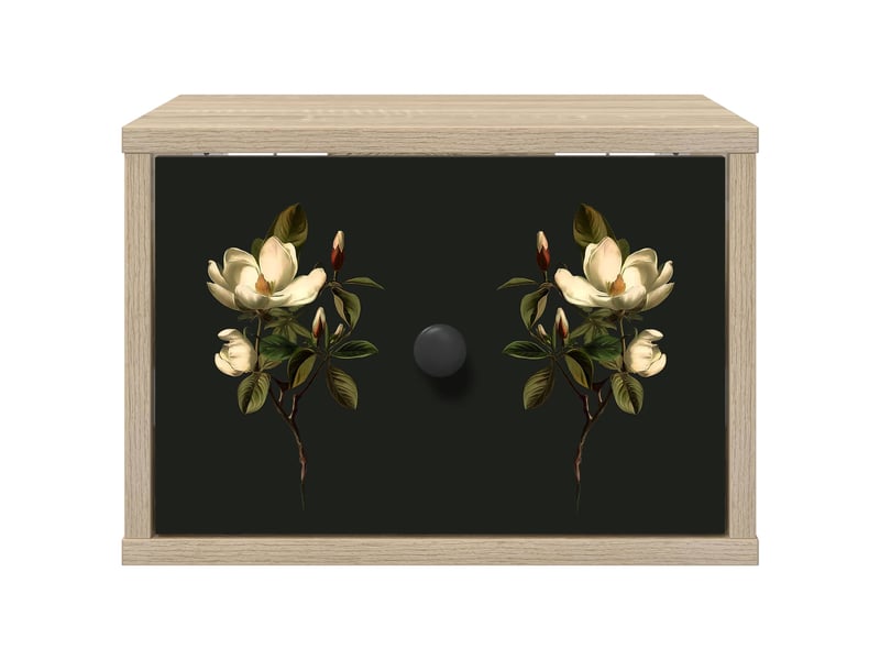  Table de chevet - cabinet de chevet - table de nuit mural bremen 2 pc chêne sonoma  - Conforama D