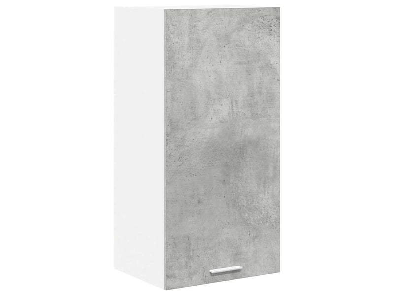 Meuble de rangement, armoire suspendue gris béton et blanc 40x31x80cm - Conforama A