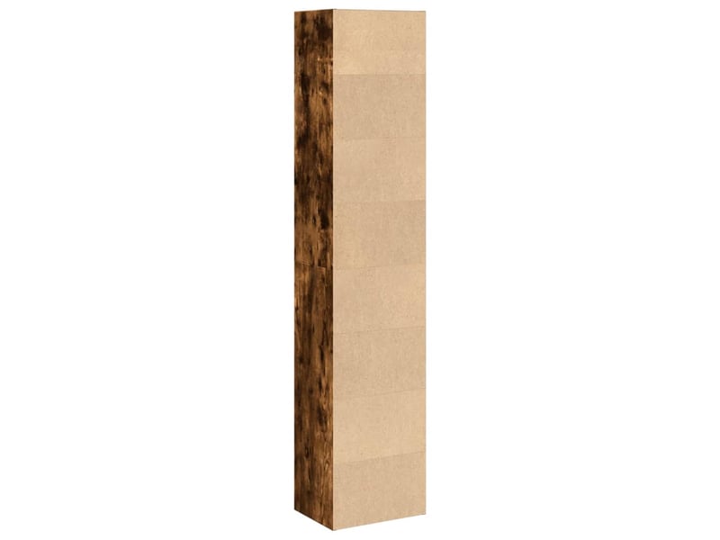  Bibliothèque, étagère de rangement chêne fumé 40x30x189 cm bois d'ingénierie  - Conforama E
