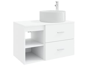 Ensemble de mobilier de salle de bain 2 pcs blanc shl2576