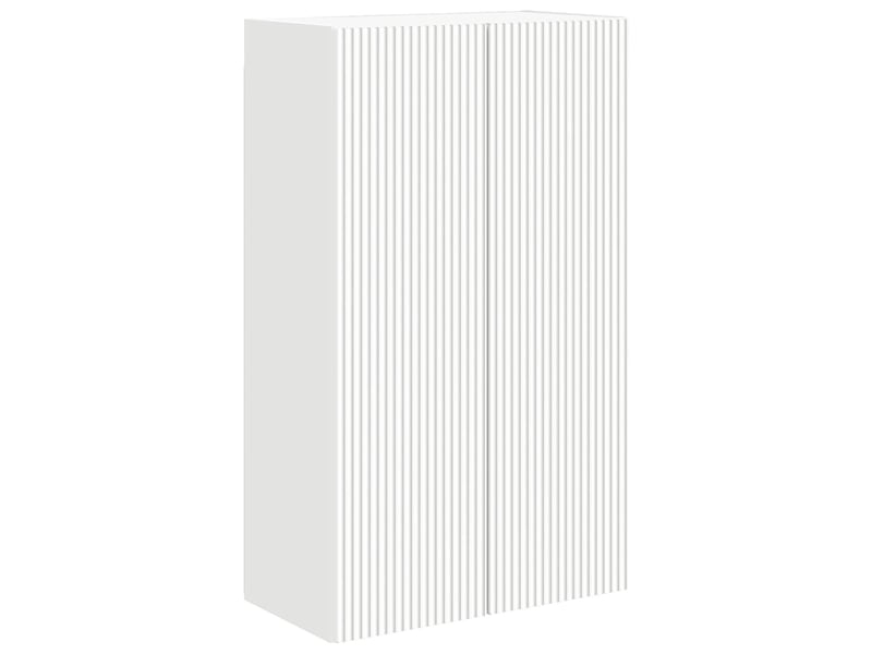  Meuble tv - banc tv - meuble de rangement mural 59,5 x 31 x 100 cm blanc bois d'ingénierie  - Conforama A
