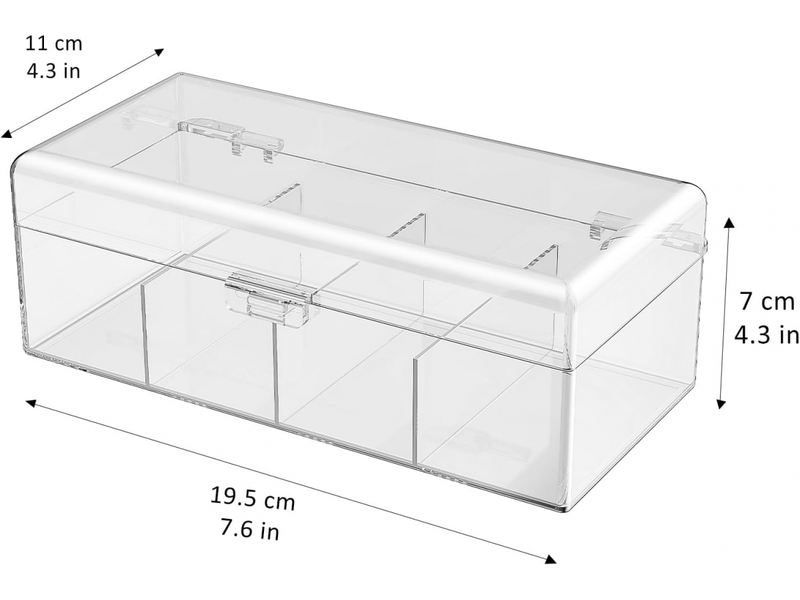  Organisateur d'accessoires cheveux pour filles, boîte transparente à compartiments, scrunchies et noeuds empilable pour salle de bain  - Conforama D