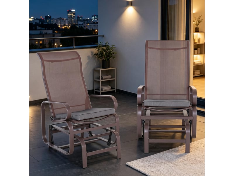 Lot de 2 coussins de chaise extérieur confortables et élégants, sans chaises incluses - Conforama E
