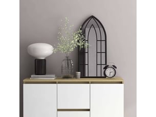 Miroir  à fixer coloris noir <strong></strong>  <strong></strong> - 70 cm x 30 cm