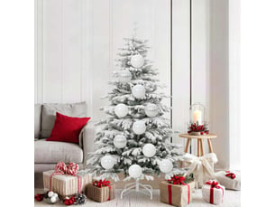 Ensemble de boules de noël xl 9 pcs blanc ø 15 cm plastique