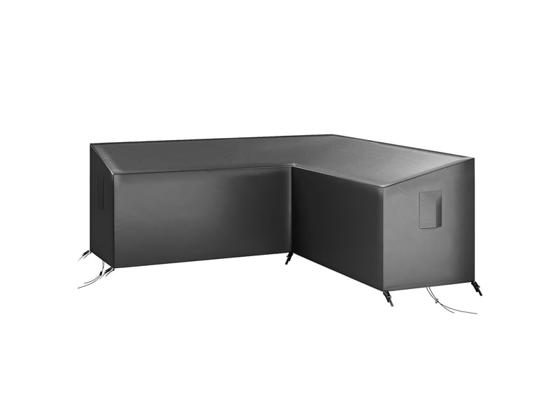  Housse protection mobilier jardin forme v 216×216×78 cm, tissu oxford 420d imperméable anti-uv résistante hiver, noire  - Conforama B