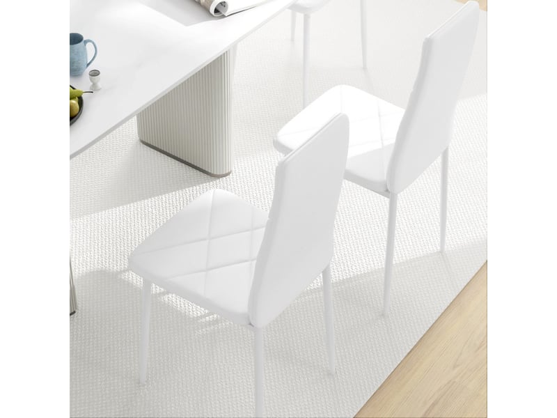 Produit dorrio chaises de salle à manger modernes similicuir blanc - Conforama C