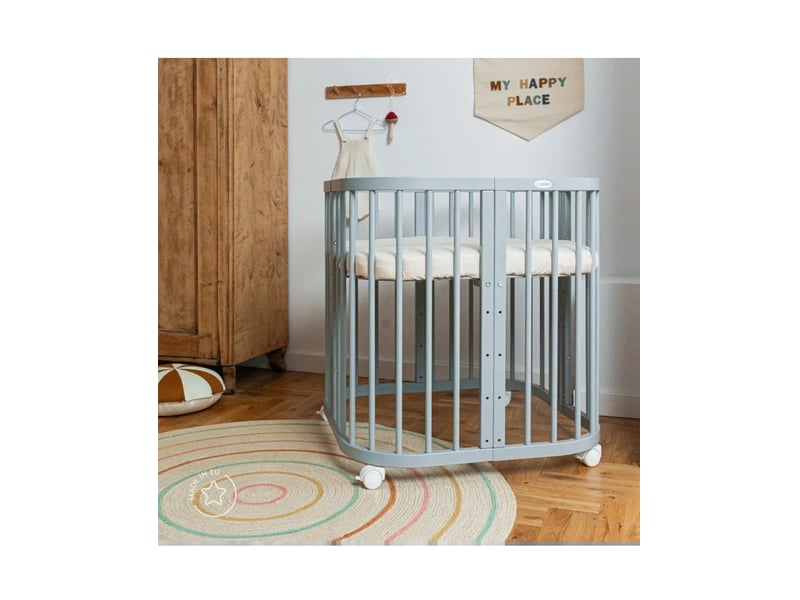 Lit bébé évolutif 7 en 1 rectangulaire - gris waldin W2-G - Conforama B