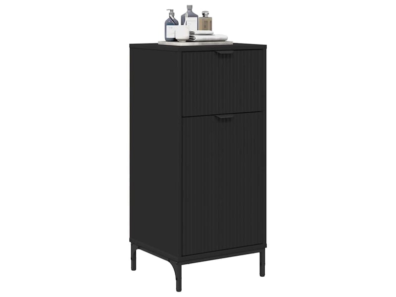 Cabinet de salle de bain, armoire salle de bain avec tiroir noir 39,5 x 36 x 88 cm cf65230 - Conforama C
