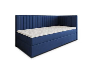Lit avec rangement 100x200 cm <strong>MASSENO</strong> <strong></strong> coloris bleu