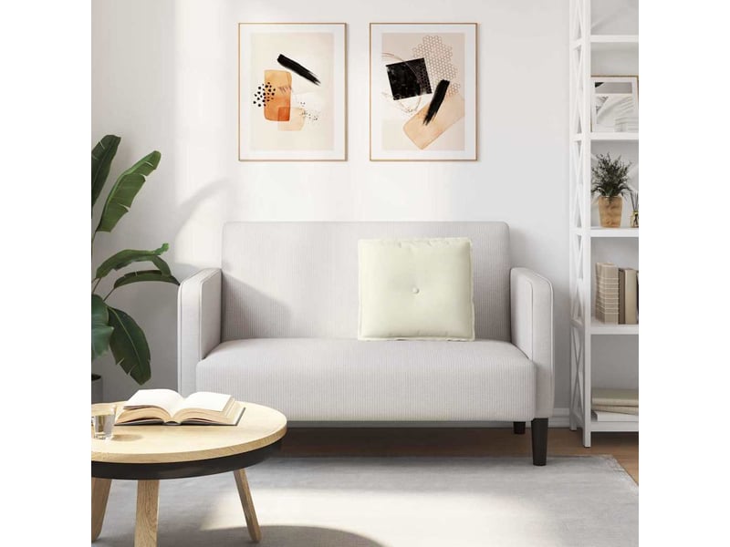  Coussin de dos, coussin de dossier crème 50 x 45 cm tissu en velours côtelé cf54633  - Conforama D