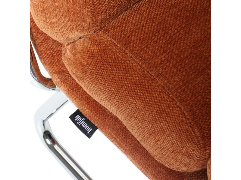  Fauteuil en tissu chenille terracotta - vania Vania - Conforama D