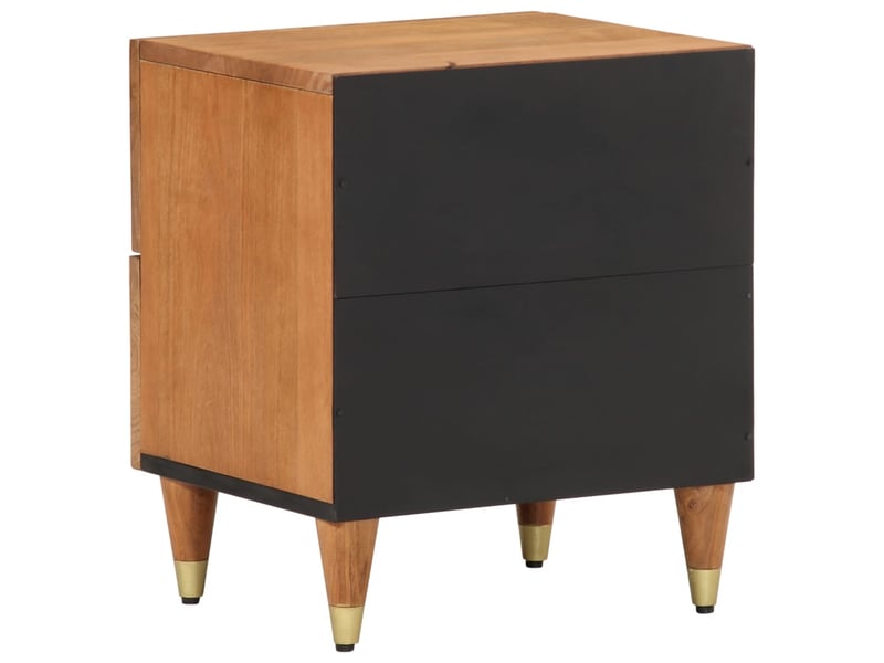  Lot de 2 tables de chevet - cabinet de chevet - table de nuit 40x33x46 cm bois de manguier solide  - Conforama D
