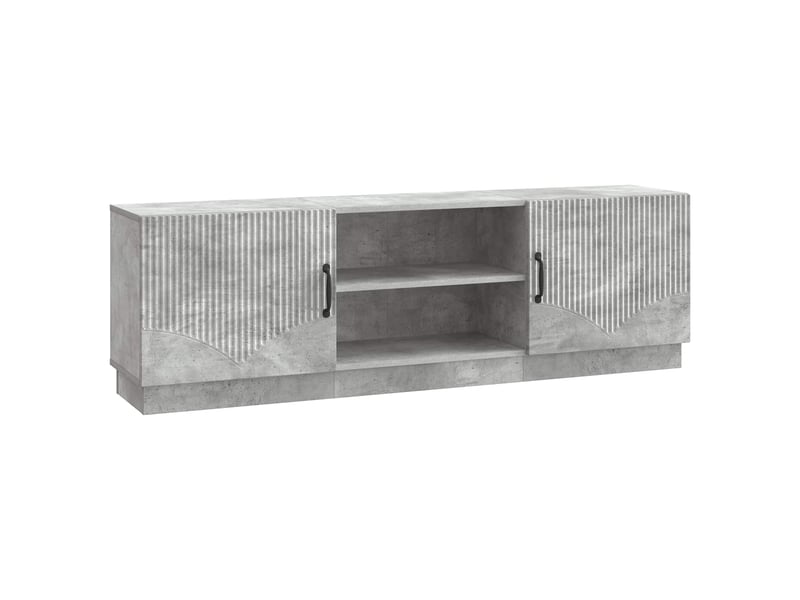  Meuble tv - banc tv - meuble de rangement gris béton 150 x 31 x 47 cm bois d'ingénierie  - Conforama A