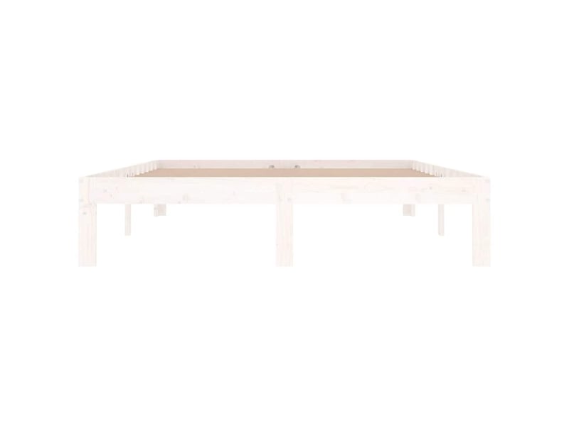  Lit double- lit adulte -  cadre de lit sans matelas blanc 135x190 cm  - Conforama C