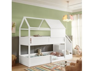 Lit superposé 80x200 cm <strong>WISHDOR</strong> <strong></strong> coloris blanc