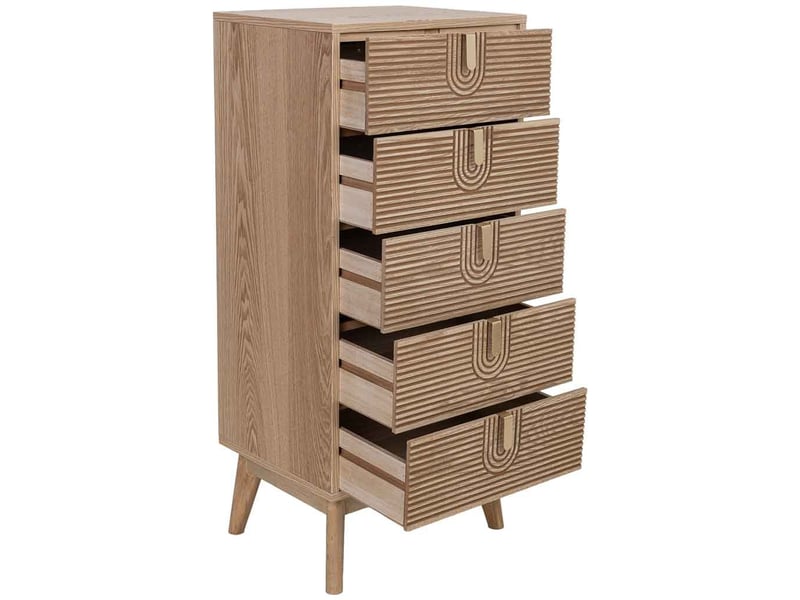  Commode en bois marron 45 x 36 x 100 cm (h)  - Conforama E