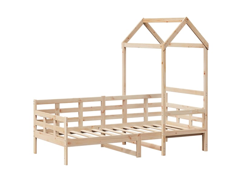 Lit simple- lit adulte - lit de jour avec toit sans matelas 80x200 cm bois massif - Conforama B