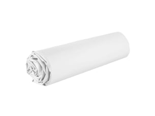 Drap housse 140x190 bonnet 35cm 100% coton blanc - vitalia