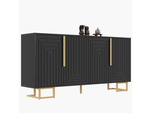 Buffet 2 porte(s) LPOSPI - 152 cm coloris noir