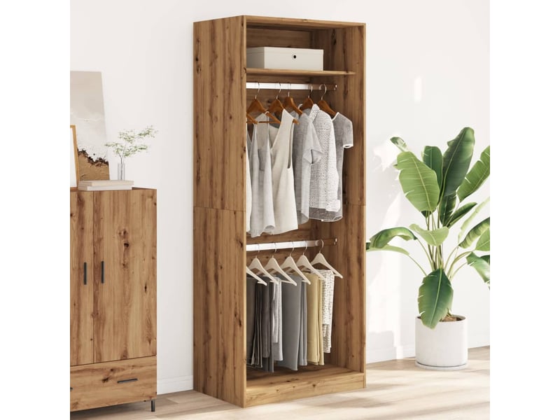  Garde-robe, armoire de rangement chêne artisanal 80x50x200 cm bois d'ingénierie shl81901  - Conforama C