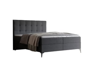 Lit coffre 180x200 cm IDOHOME BAILEY coloris gris